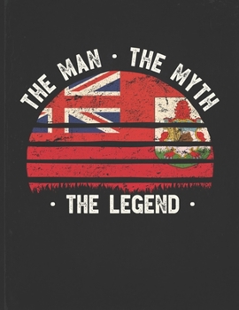 The Man The Myth The Legend: Bermuda Flag Sunset Personalized Gift Idea for Bermudian Coworker Friend or Boss  Planner Daily Weekly Monthly Undated Calendar Organizer Journal