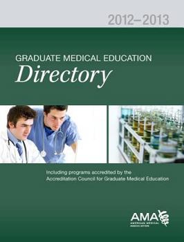 Paperback Graduate Medical Education Directory 2012-2013 Book