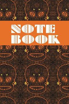 Notebook : Sugar Skull , Day of the Dead , Composition Book . Cornell Notes - 150 Pages , 6 X 9 , Cream , Orange Brown Large Sugar Skull Tiled