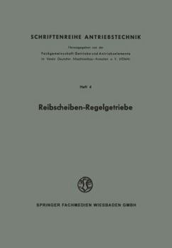 Paperback Reibscheiben-Regelgetriebe [German] Book