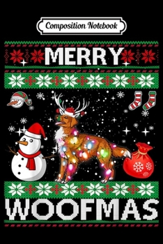 Composition Notebook: Nova Scotia Duck Tolling Retriever Merry Woofmas  Journal/Notebook Blank Lined Ruled 6x9 100 Pages