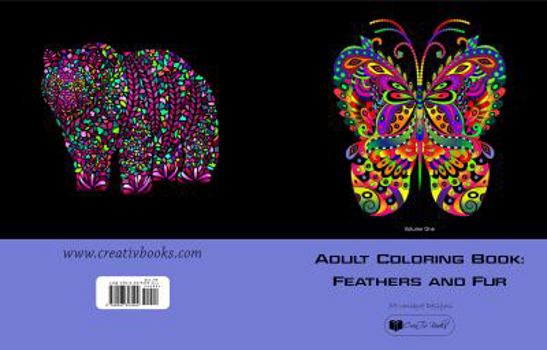Paperback Adult Coloring Book: Feathers and Fur vol. 1 Book