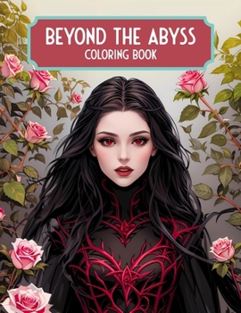 Beyond the Abyss Coloring Book: Gothic themed Dark Fantasy Line Art Illustration, Coloring Book for Adults and Teens Featuring Demons, Vampires, Mythi