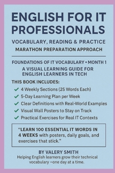 Paperback "English for IT Engineers: Vocabulary, Reading & Practice" Marathon preparation approach. Book