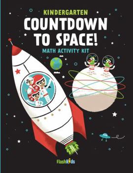 Paperback Countdown to Space: Math Activity Kit [With Sticker(s) and 4 Crayons and Fold-Out Mat] Book