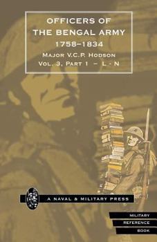 Paperback HODSON - OFFICERS OF THE BENGAL ARMY 1758-1834 Volume Three Book