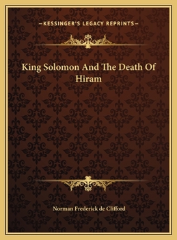 King Solomon and the Death of Hiram
