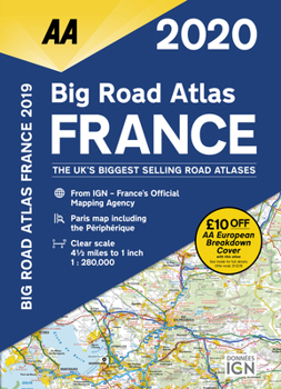 Paperback Big Road Atlas France 2020 Book