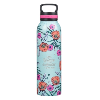 Misc. Stainless Steel Water Bottle His Grace Is Sufficient 2 Corinthians 12:9 Book