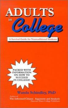 Paperback Adults in College: A Survival Guide for Nontraditional Students Book