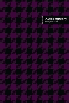 Paperback Autobiography Lifestyle Journal, Blank Write-in Notebook, Dotted Lines, Wide Ruled, Size (A5) 6 x 9 In (Purple) Book
