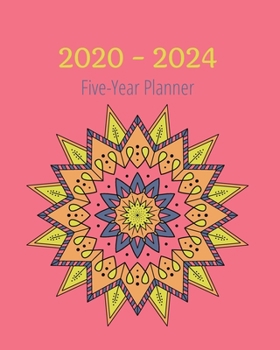 Paperback Five Year Planner 2020-2024: Fresh Start 2020 8"x10" (20.32cm x 25.4cm) January 1, 2020 - December 31, 2024 Monthly Calendar Organizer Engagement B Book