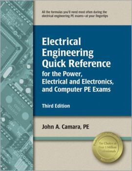 Paperback Electrical Engineering Quick Reference for the Power, Electrical and Electronics, and Computer PE Exams Book