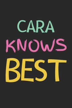 Cara Knows Best: Lined Journal, 120 Pages, 6 x 9, Cara Personalized Name Notebook Gift Idea, Black Matte Finish (Cara Knows Best Journal)