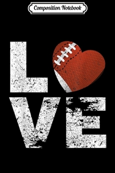 Composition Notebook: Vintage I Love Rugby Heart Funny Gift For Rugby Player Team  Journal/Notebook Blank Lined Ruled 6x9 100 Pages