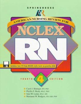 Paperback American Nursing Review for NCLEX-RN [With Windows-Compatible Diskette] Book