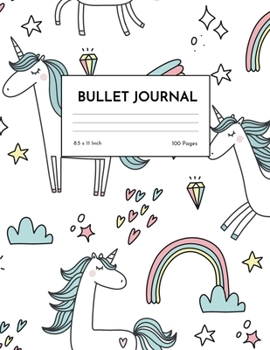 Bullet Journal: Adorable Unicorn Dot Grid Notebook - Dotted Note Pad for Kids, Girls, Teens, Tweens, Women - Gifts for Birthday and Christmas | Design 98836