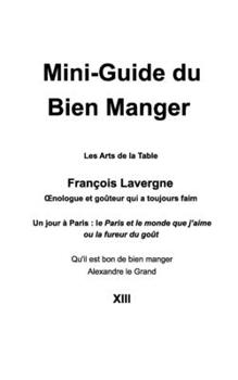 Paperback Mini-Guide du Bien Manger: XIII [French] Book