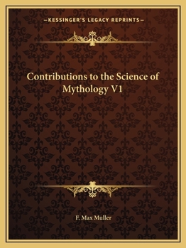 Paperback Contributions to the Science of Mythology V1 Book