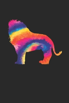 Tie Dye Lion Notebook - Lions Gift - Vintage Lion Lover Journal - Tie Dye Diary for Lion Lovers Zookeepers Endangered Animal Activists: Medium ... Diary, 110 page, Lined, 6x9 (15.2 x 22.9 cm)