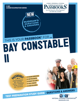 Paperback Bay Constable II (C-885): Passbooks Study Guide Volume 885 Book