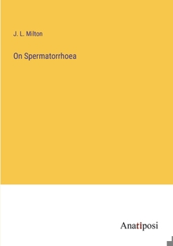 Paperback On Spermatorrhoea Book