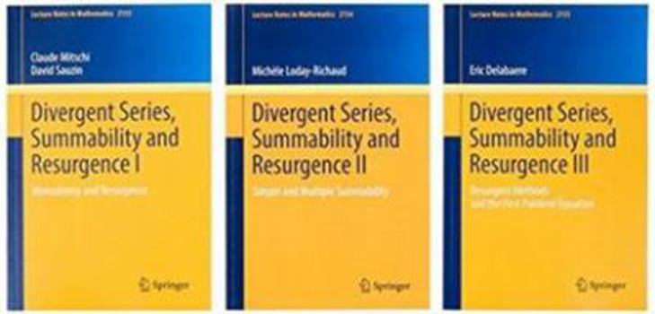 Paperback Divergent Series, Summability and Resurgence I-III Book
