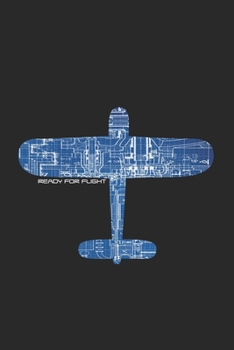 Paperback Aerospace Fashion - Notes: Luftfahrt Flugzeug Blaupause Ready For Flight - Monatsplaner 15,24 x 22,86 [German] Book
