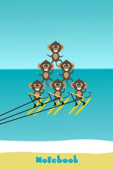 Cheerful Chimps Champion Waterskiing Formation Team Notebook: Cute funny monkeys who love their ocean watersports! Each page is headed up with Subject ... to easily organise and reference your notes.