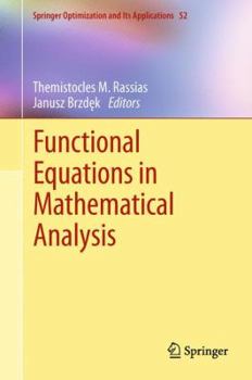 Hardcover Functional Equations in Mathematical Analysis Book