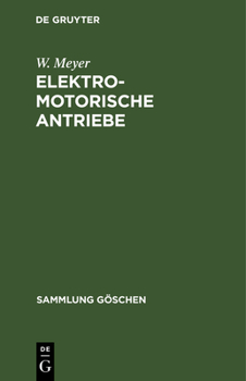 Hardcover Elektromotorische Antriebe [German] Book