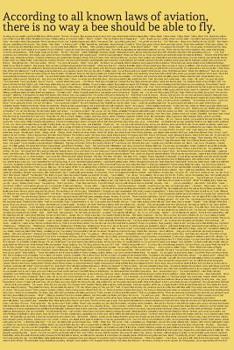 According to all known laws of aviation, there is no way a bee should be able to fly: The Entire Bee Movie Script On Outside Cover Notebook