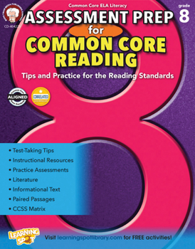 Paperback Assessment Prep for Common Core Reading, Grade 8 Book