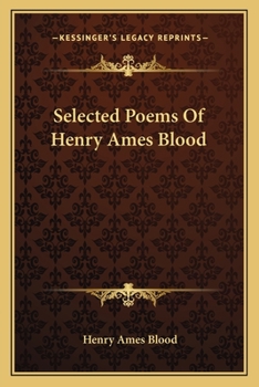 Paperback Selected Poems Of Henry Ames Blood Book