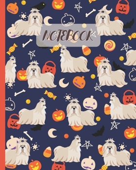 Notebook: Cute Shih Tzu with Halloween Theme - Lined Notebook, Diary, Track, Log & Journal - Gift Idea for Boys Girls Teens Men Women (8"x10" 120 Pages)