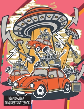 Blank Guitar Tabs Sheets Notebook: Blank Standard Music Sheet Work Wire-bound Manuscript Music Notebook for Boys Girls and Kids ( Age 4-10 Years )