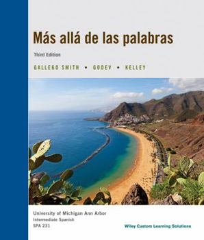 Paperback Mas Alla De Las Palabras, 3rd Edition, Intermediate Spanish SPA 231, University of Michigan Ann Arbor Book