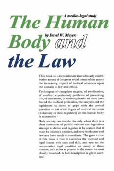 Paperback Human Body and the Law: A Medico-legal Study Book