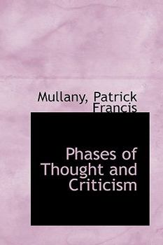 Paperback Phases of Thought and Criticism Book