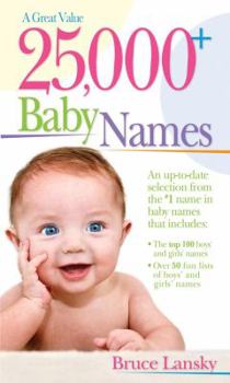 Mass Market Paperback 25,000+ Baby Names Book