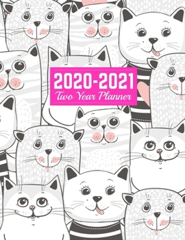 Paperback 2020-2021 Two Year Planner: Simple 24-Month Planner & Calendar - Large 8.5 x 11 (Jan 2020 - Dec 2021) Daily Weekly and Monthly Schedule - Art Cove Book