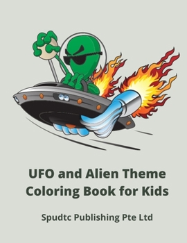 Paperback UFO and Alien Theme Coloring Book for Kids Book