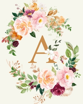 A: Initial Monogrammed Daily Planner; Undated Organizer for 12 months; Any year calendar with dot grid pages; Watercolor peonies flowers cover; Starts ... to Sunday; Schedule and Appointment tracker