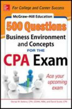 Paperback McGraw-Hill Education 500 Business Environment and Concepts Questions for the CPA Exam Book