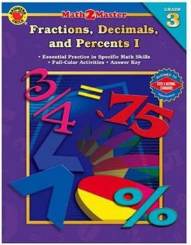 Paperback Math 2 Master Fractions, Decimals, and Percents, Grade 3 Book