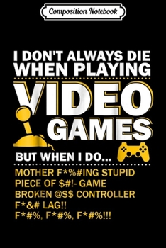 Paperback Composition Notebook: Playing Video Games Gamer Funny Gaming Console Gamer Journal/Notebook Blank Lined Ruled 6x9 100 Pages Book