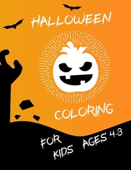 Paperback Halloween coloring for kids ages 4-8: Boys, Girls, Teens, Party Activity Book