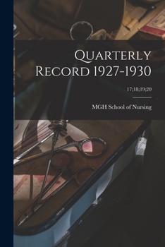 Paperback Quarterly Record 1927-1930; 17;18;19;20 Book