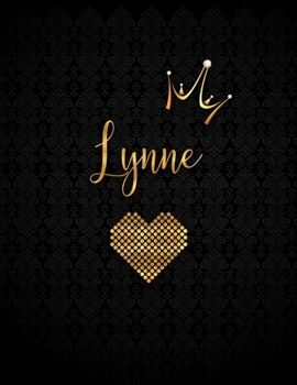 Paperback Lynne: Black Personalized Lined Journal with Inspirational Quotes Book