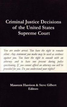 Paperback Criminal Justice Decisions of the United States Supreme Court Book